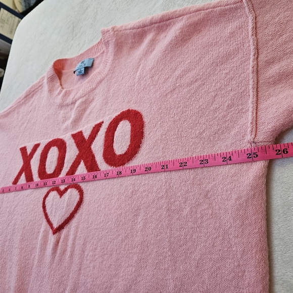 CeCe Women's Heart/Valentine’s Day, Pink And Red Oversized Sweater Size M- Love - Picture 7 of 9